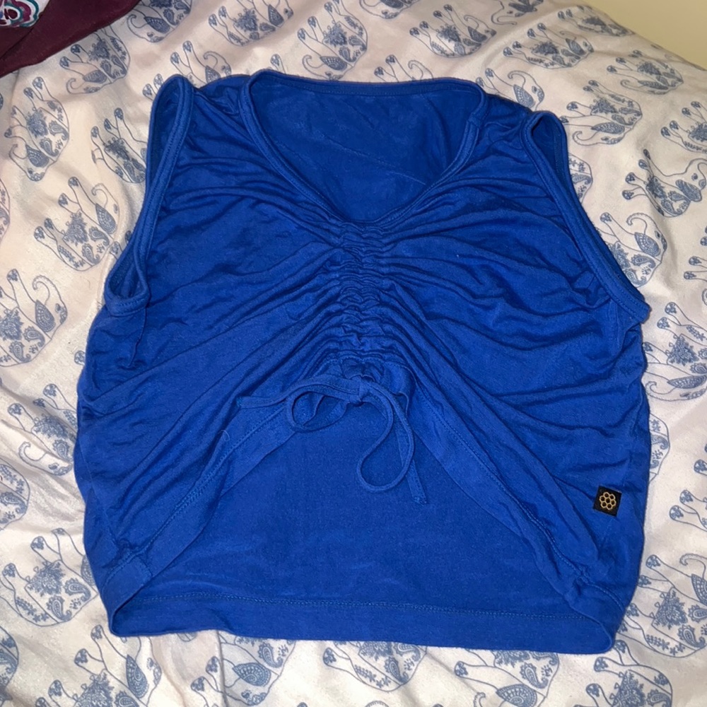 Honeycut blue top